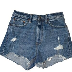 Abercrombie Fitch Mom High Rise Denim Shorts 4 27
